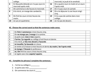 STUDIO1 French Module 2 Mon college Worksheet