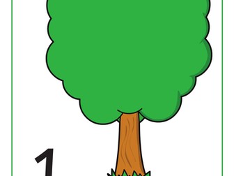 Cartulinas con Plastilina - Tema árbol 1-20