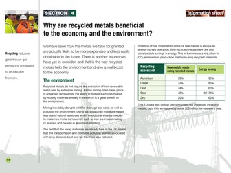 Section four: Why are recycled metals beneficial?