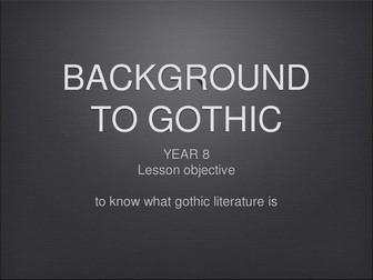 Introduction to Gothic Literature