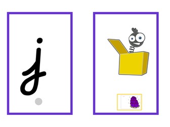 Cursive Phase 3 flashcards linked to Jolly Phonics