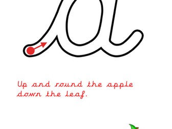 Cursive messy letter formation cards linked to RWI