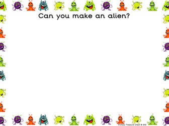 Alien Themed Topic Playdough Mat