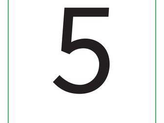 Fichas Didácticas tamaño A4 - Números 1-5