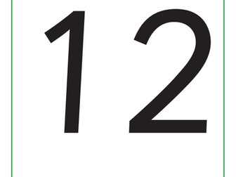 Fichas Didácticas tamaño A4 - Números 11-15