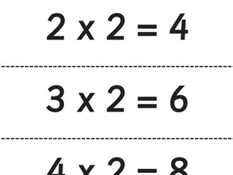 Fichas Didácticas - Tablas de Multiplicar 2-12