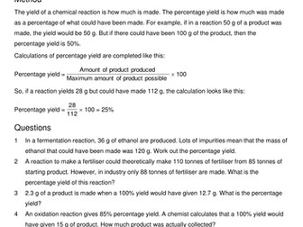 Amount of substance for GCSE AQA part 2