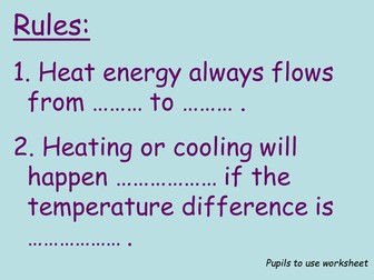 Rate Of Heating & Cooling: PPT and Worksheet