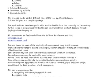 Pollen, lungs, allergies and asthma