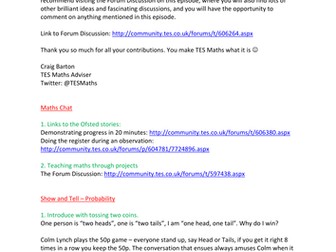 TES Maths Podcast - Probability