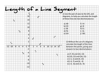 Calculating The Length of a Line Segment