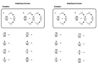 Simplifying Fractions