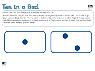 Ten in the Bed Maths Game