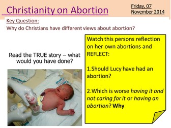 Christian attitudes towards abortion. LESSON 5