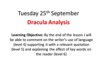 Dracula Reading Analysis
