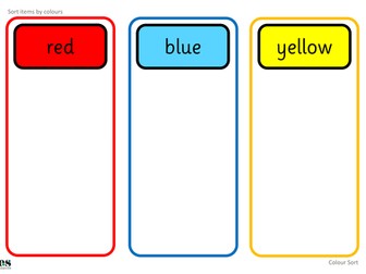 Colour Sort TEACCH Activities