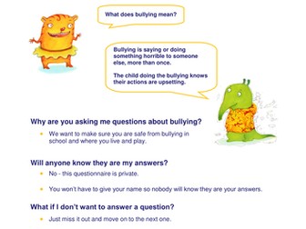 Bullying Audit Questionnaire KS 2 for Pupils