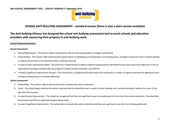 School Anti-Bullying Assessment Toolkit