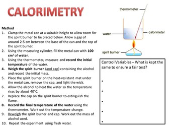 Calorimetry Practical and Analysis