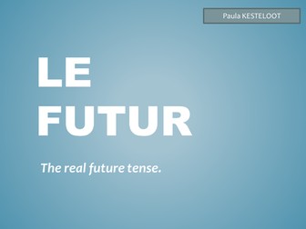 Presenting the FUTURE TENSE
