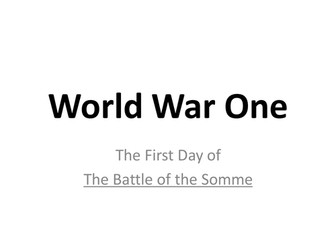 The FirstDay Of The Battle Of The Somme
