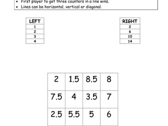 3 in a line - Finding the mean