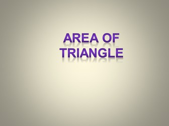 Area of triangles