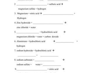 Word and symbol equations