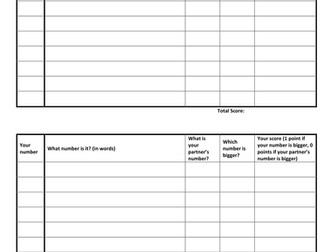 Number Game - Roll dice to make numbers