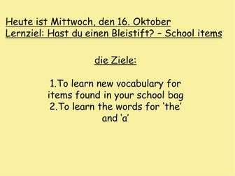 Hast du einen Bleistift?