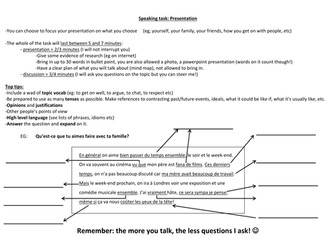 Preparing for the Speaking exam (Presentation exam