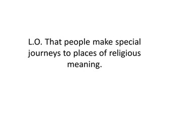 Special Journeys to places religious significance