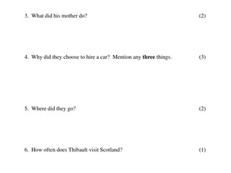 Les vacances practice listening