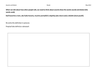 AF6 Spoken language accent and dialect