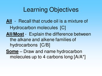 Alkanes and alkenes