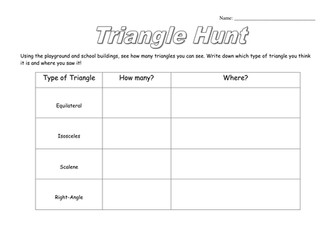 Different types of triangles (Curriculum Cymraeg)