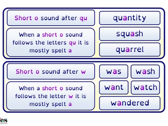 Spelling Rules Cards - Set 2