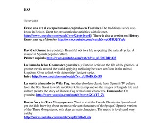 Spanish TV, film and music selection