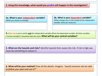 AQA Controlled Assessment: Investigation variables