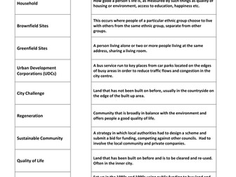 AQA Lesson 4 - Brown and Greenfield Sites