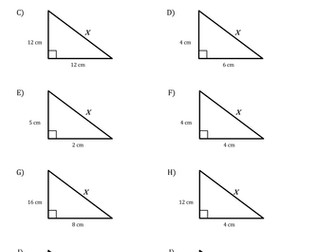 Pythagoras - Finding the missing sides using surds