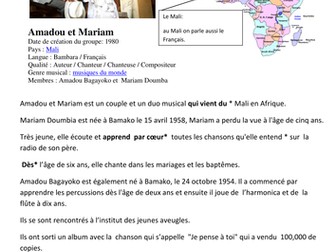 chanson: je pense à toi Amadou &Mariam