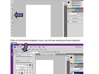 Fonts, brushes and layers in Photoshop