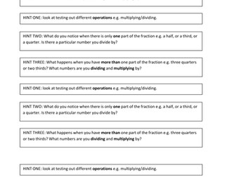 Fractions of an amount investigation