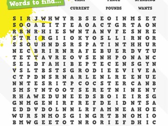 Money Terms Wordsearch