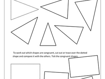 Congruent Shape worksheet