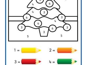Colour by Numbers TEACCH Activities - Christmas!