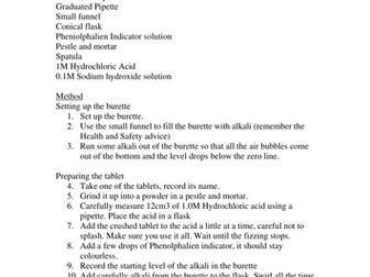 Acids and neutralisation
