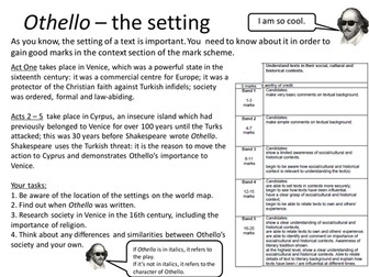 Othello: Printable Worksheet: Setting and Context