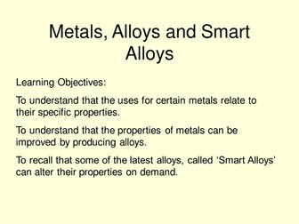 Alloys and smart metals